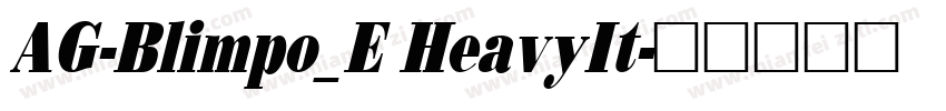 AG-Blimpo_E HeavyIt字体转换